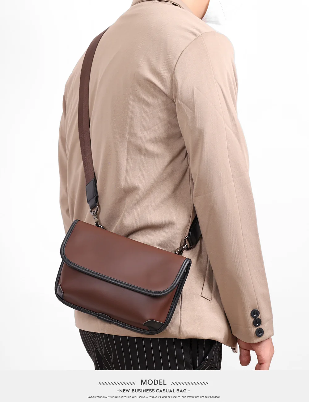

Pu Leather Men's Crossbody Bag Small Square Messenger Bag Fashion Shoulder Bag For Men Chest Bag Casual Shoulder Bag