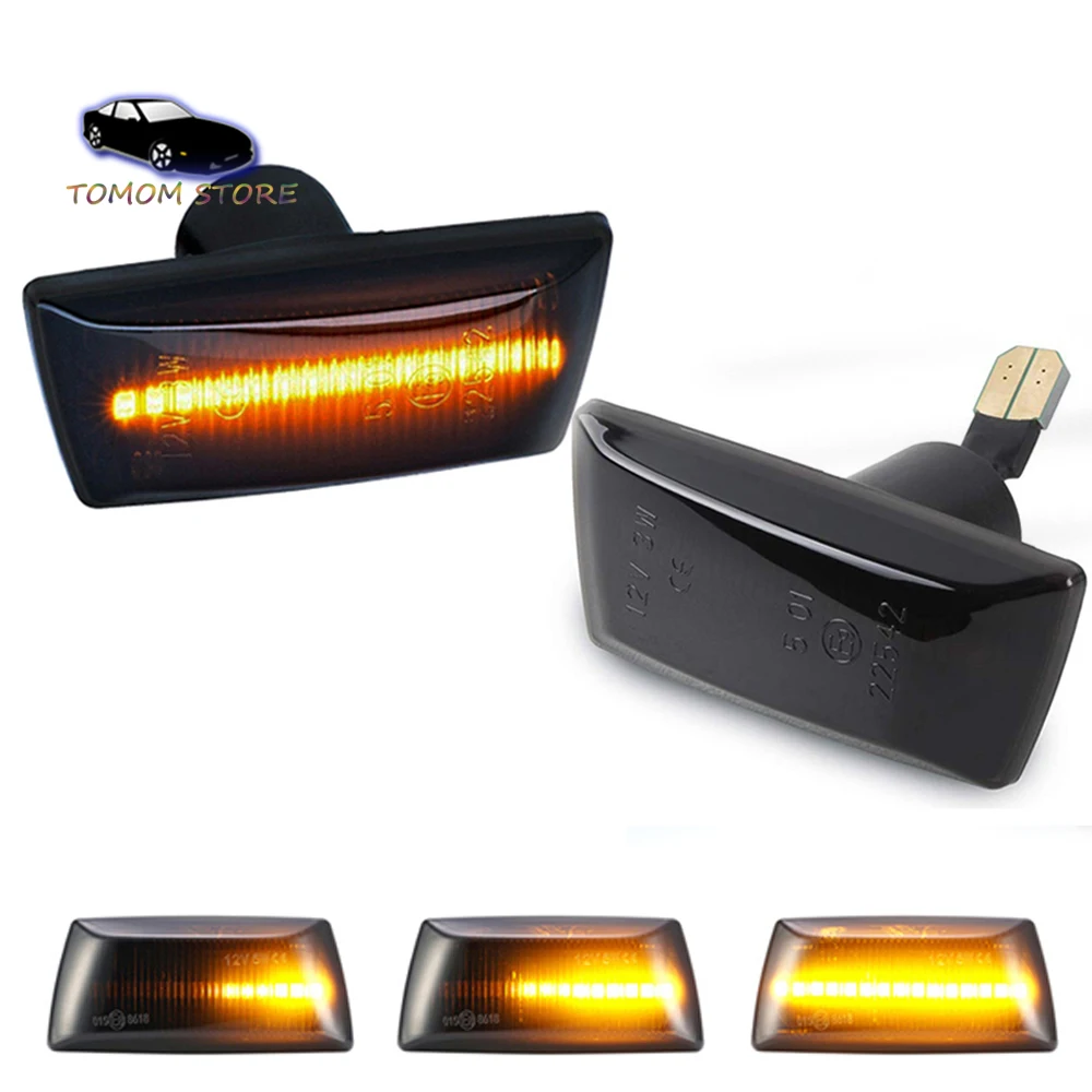 

2Pcs Dynamic Amber LED Turn Signal Light for Opel Astra Zafira Corsa Insignia Meriva Adam Chevrolet Cruze Car Side Marker Lamp