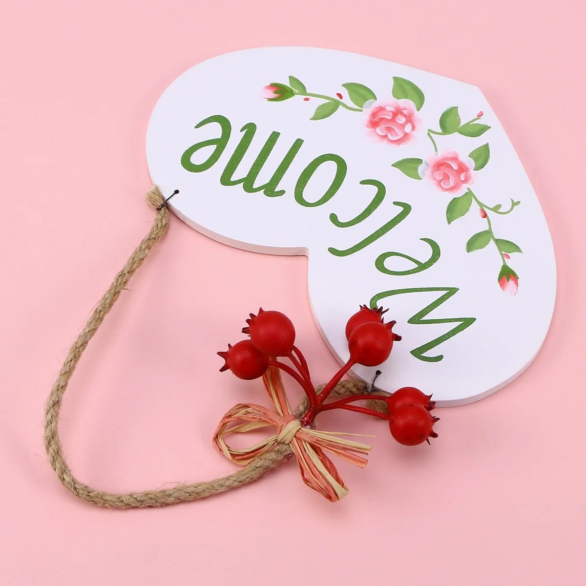 

1PC Farmhouse Hanging Sign Wall Welcome Plaque Wooden Door Plaque Wooden Listing Wall Decorative Wood Sign Wooden Plaque Hanger