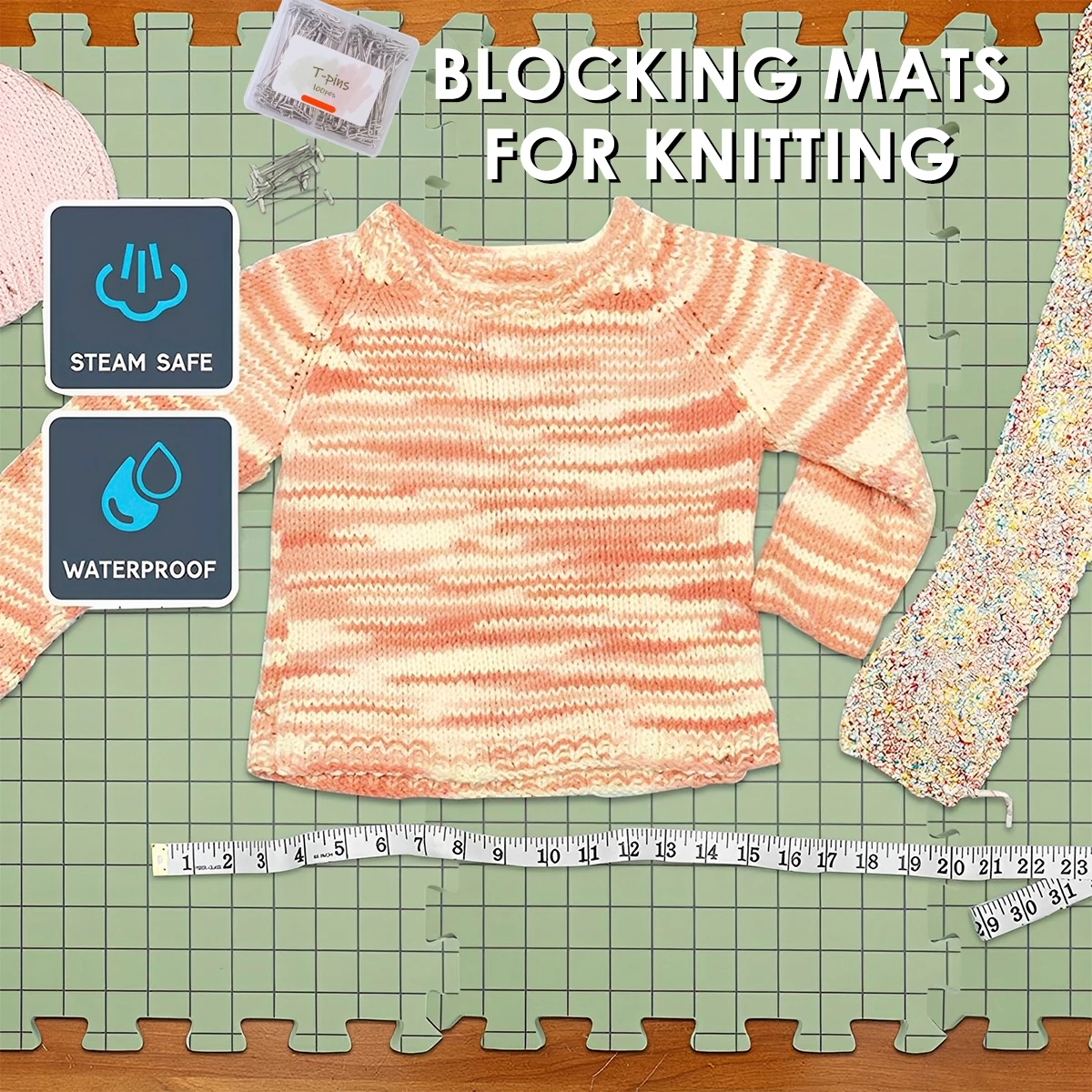 4 шт. многоразовые коврики для вязания с блокировкой пены