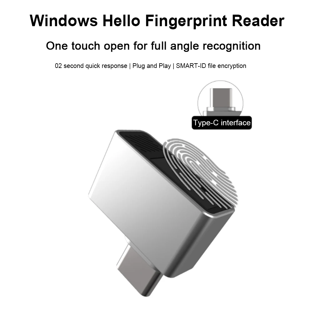 

Биометрический сканер для разблокировки отпечатков пальцев, с разъемом USB Type-C