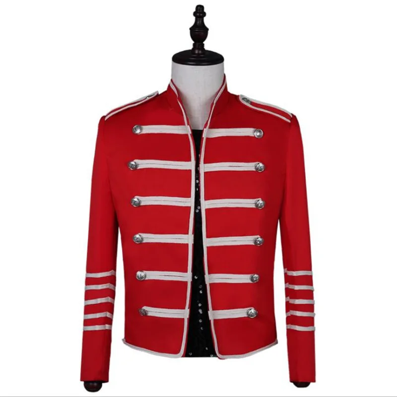 Personality Blazer Men Suits Designs Jacket Stage Red Singers Clothes Dance Star Style Dress Punk Rock Masculino Homme