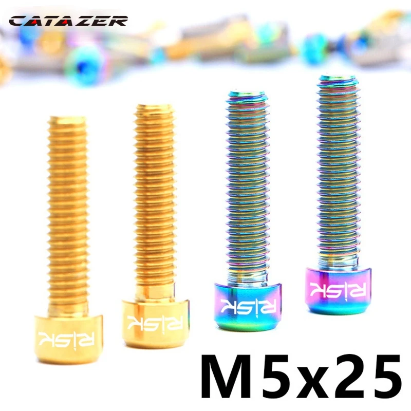 

Super Light 2pcs M5x25mm Brake Lever Fixed Titanium Alloy Screw for Mountain Bike Guide R RS RSC Oil Disc Brake Gift