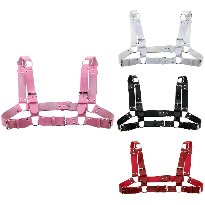 

Women Sexy Belt PU Leather Women Body Bondage Cage Sculpting Harness Chest Strap 449B