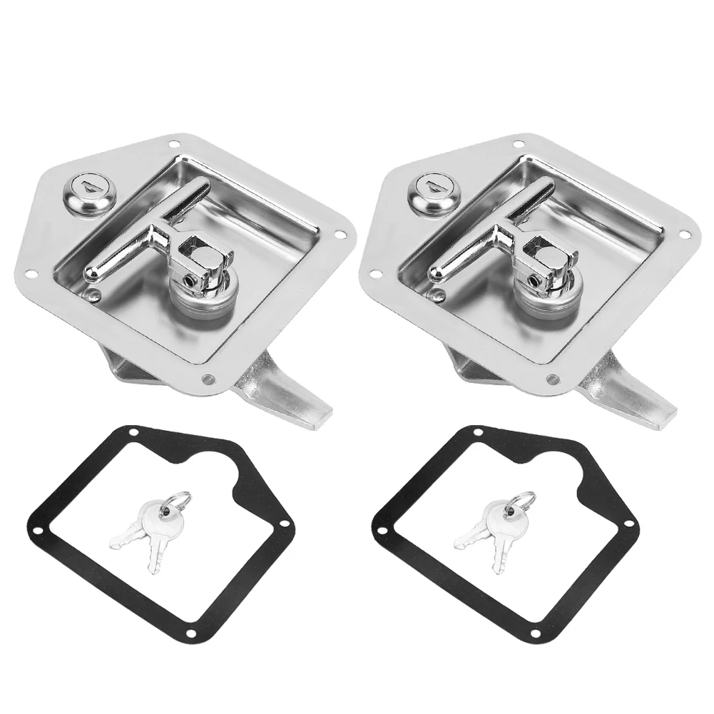 

Stainless Steel Folding T-Shape Handle Lock Tool Box Keys Kit for Truck Trailer folding