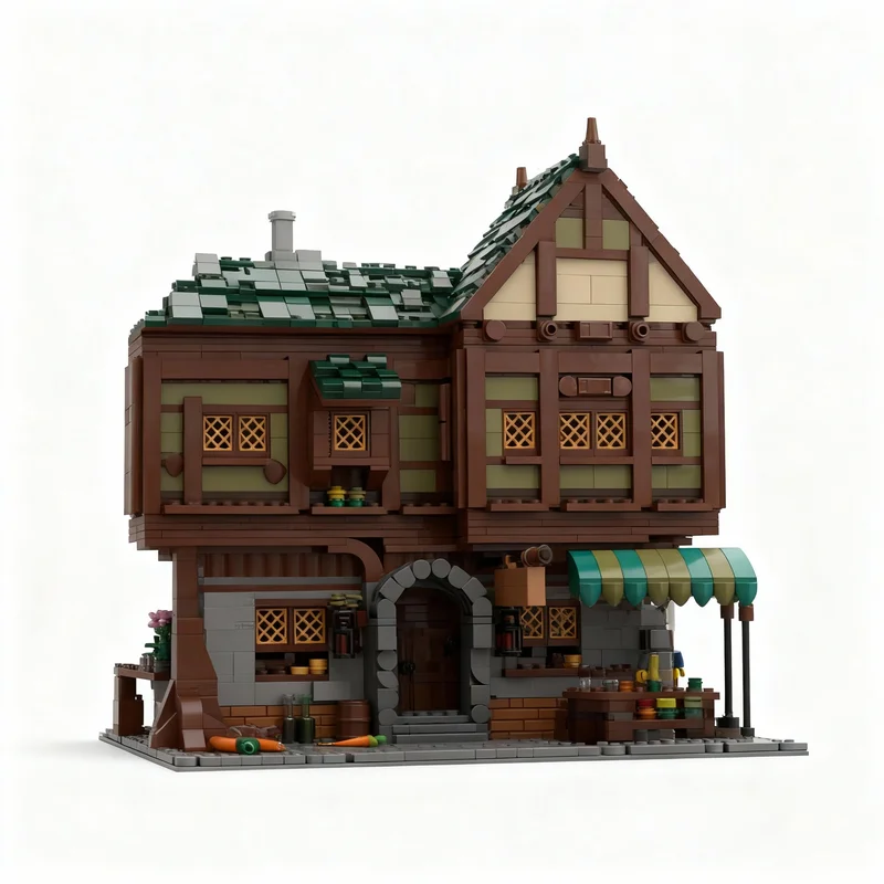 4137 деталей MOC Средневековый модульный трехэтажный таверна-замок, модель для сборки, строительные блоки, конструктор, рождественские подарки, кирпичики для детей (art.: 3920da4f810b4) - 3920da4f810b4