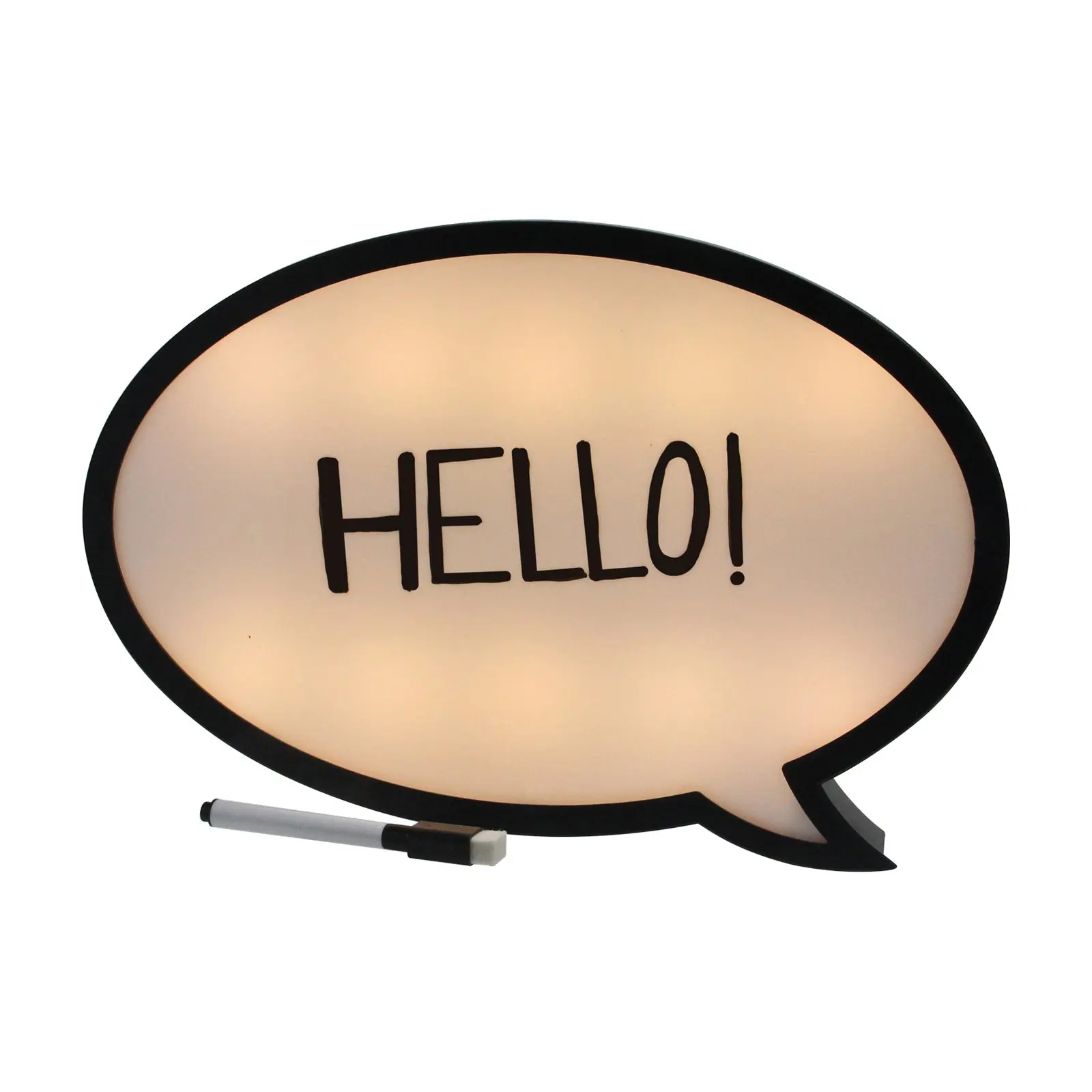 

Battery Operated LED Speech Bubble White Board
