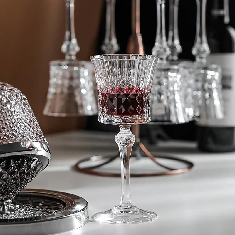 

European Crystal Glass Banquet Wedding Grape Red Glass French Highfoot Glass Whisky Scatter Champagne Glass