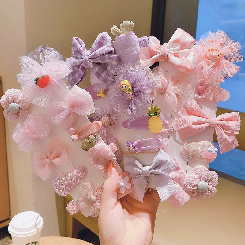 

10 шт./компл. милые сетчатые заколки для детей и девочек, модные повязки на голову, аксессуары для волос, заколки для волос для детей, головной ...