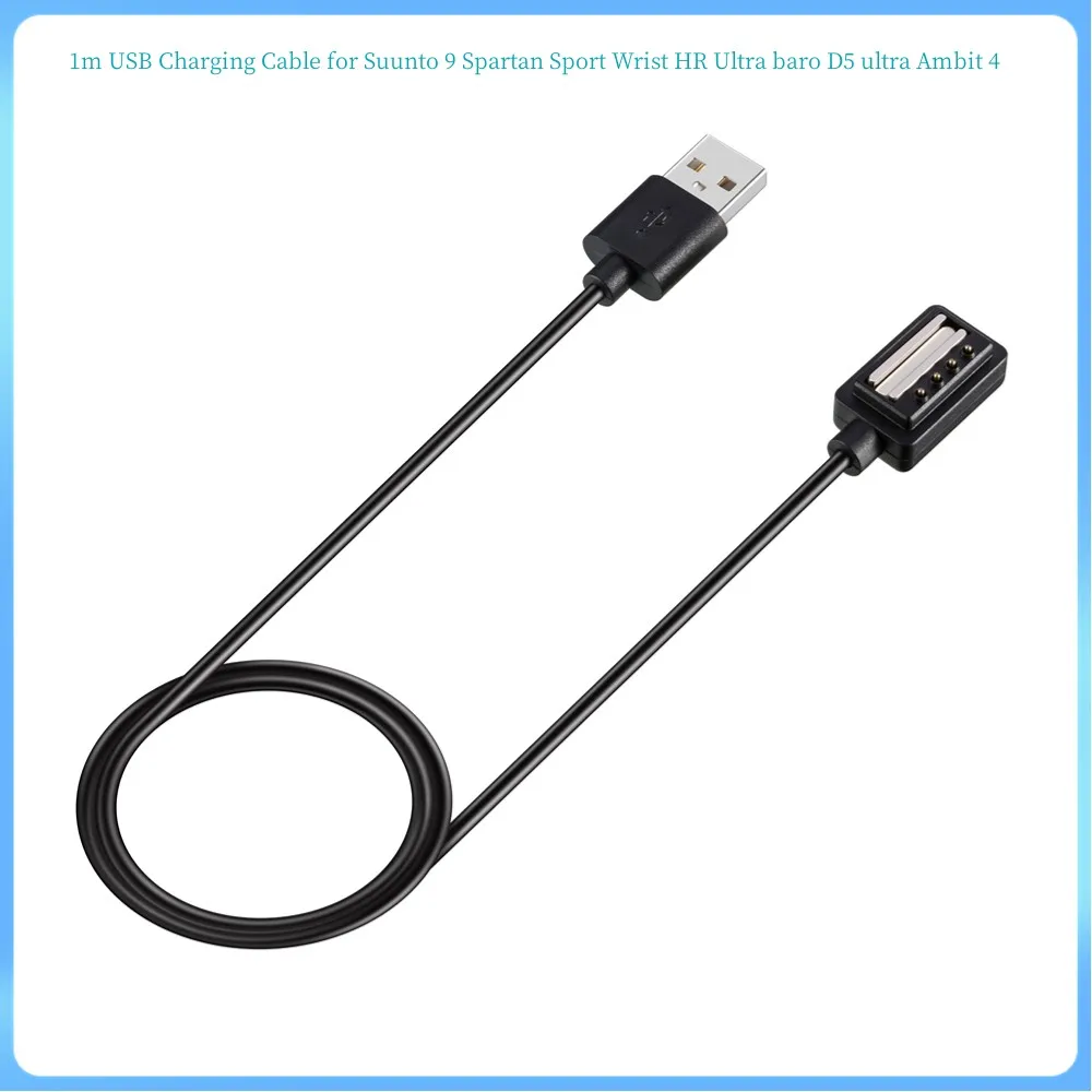 

2 шт./лот 1 м USB-кабель для зарядки Suunto 9 Spartan Sport браслет HR Ultra baro D5 ultra Ambit 4 док-станция зарядное устройство для умных часов