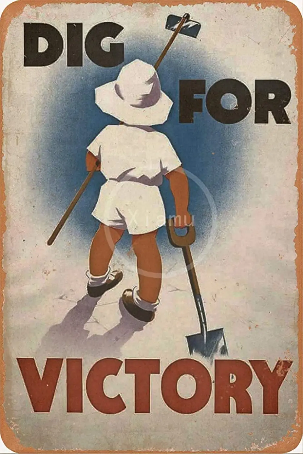 

Dig For Victory Vintage Tin Sign Art Iron Painting Rusty Poster Decoration Aluminum plaque