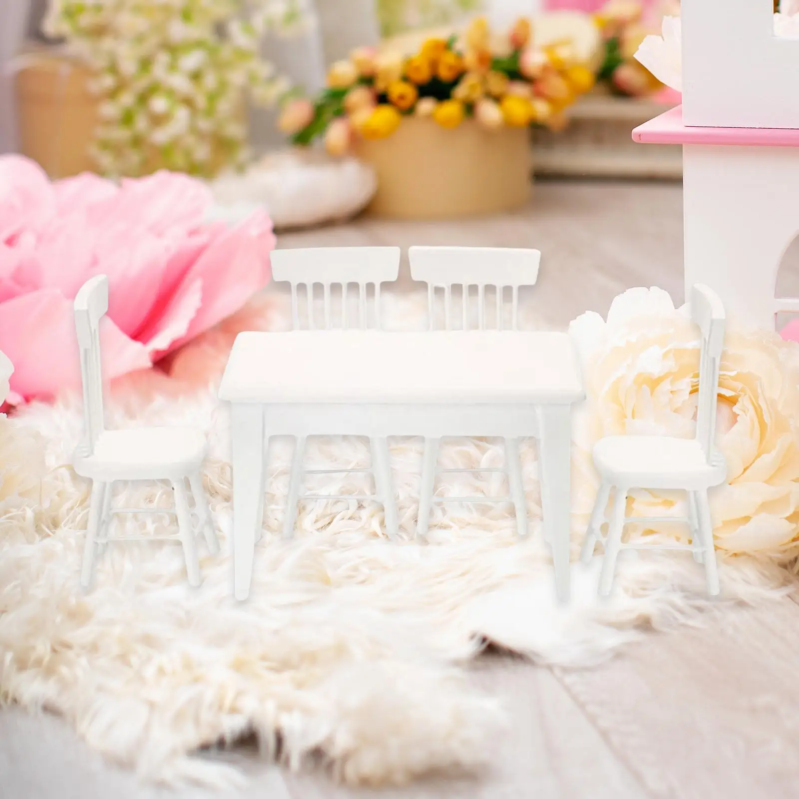 

5 Pack Doll House Furniture Toys Accessories DIY Wood 1/12 for Dolls House