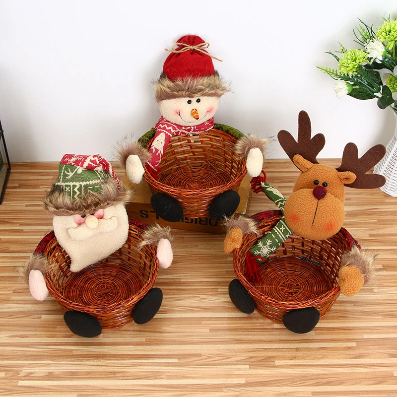 

Home Garden Festive Party Supplies Christmas Candy Cute Basket Decoration Christmas Children Candy Basket Small Penguin