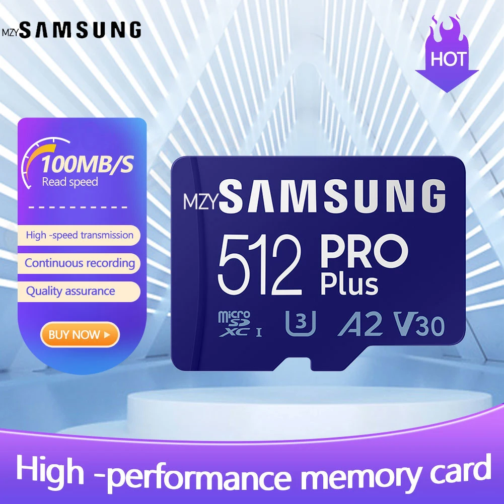 

For MZYSAMSUNG EVO Plus Micro SD Card Adapter 128GB 256GB 512GB TF Card U3 V30 Memory Card 64GB A1 U1 V10 Flash Card for Phone