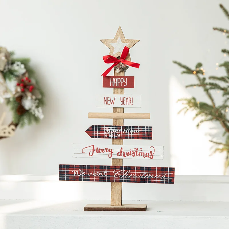 

Рождественский Декор, простой Рождественский елочный орнамент, деревянный Рабочий стол, рождественский подарок