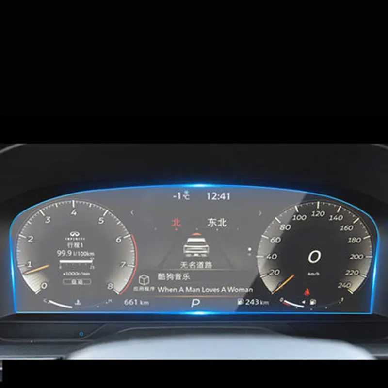 

Tempered Glass Protective Film For Infiniti QX60 2022 12.3 Inch Car infotainment Navigtion gps Multimedia raio Sticker