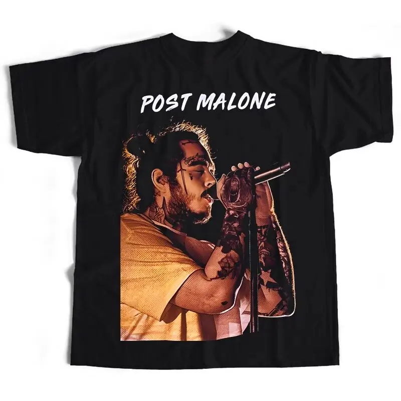 

Post Malone rapper hip hop Luxury Tshirt Fashion Oversize Clothes dark Aesthetic Streetwear Men‘s Gothic Summer T-Shirts Tops