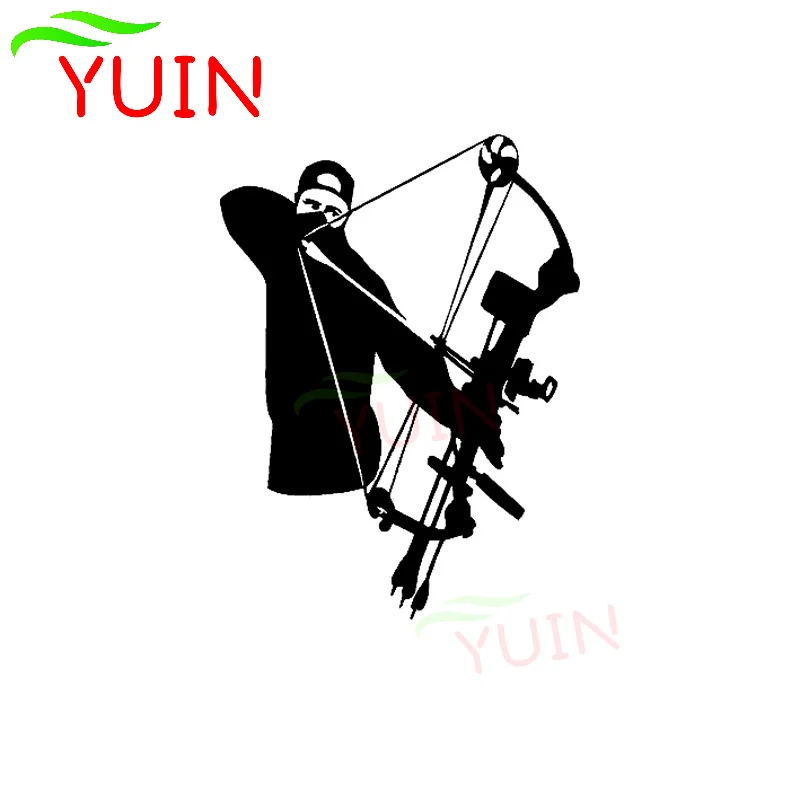 

YUIN Car Sticker Bowhunter Archer Bow Hunting Decal Auto Accessories PVC Body Window Decoration Waterproof Sunscreen Decals