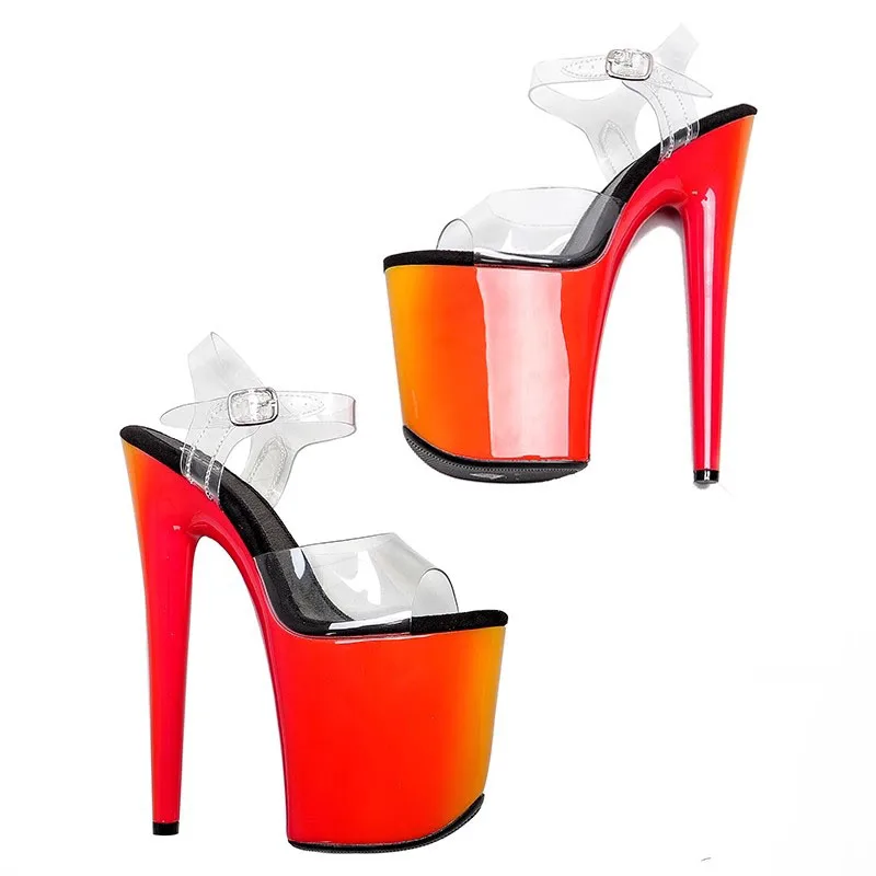 Женские новые сандалии из ПВХ на платформе с экзотическим верхом 20 см/8 дюймов