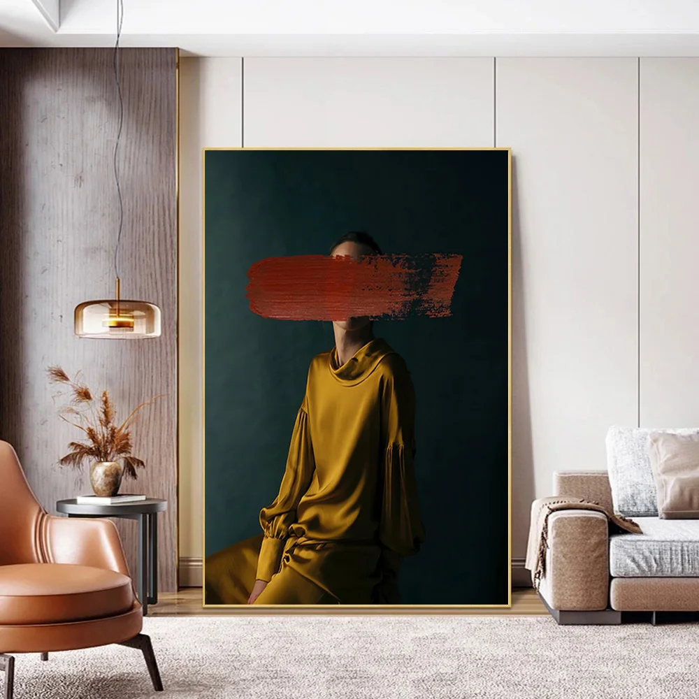 

Nordic Minimalist Aesthetic Beautiful Wall Art Modern Fashion Figures Canvas Painting Poster Pictures For Living Room Home Decor