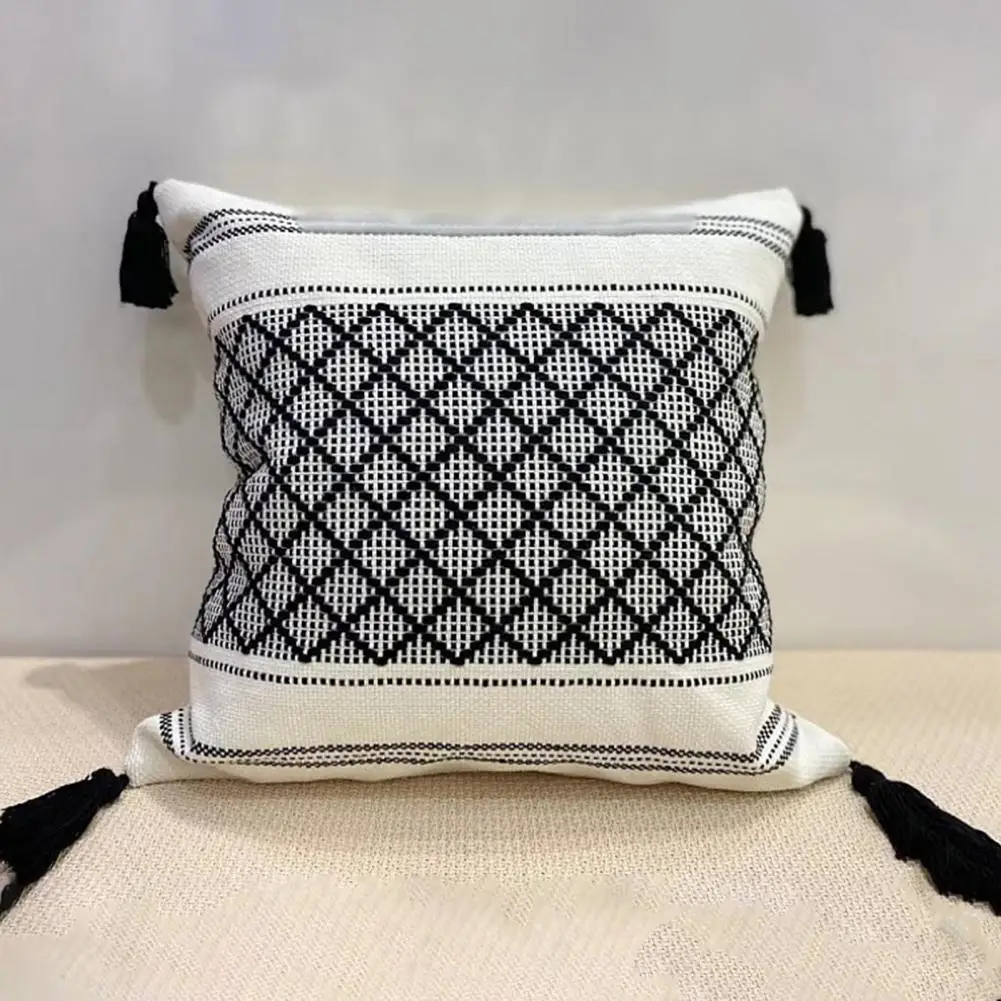 

Полезная Подушка, искусственная кожа, Обложка с односторонним принтом 45x45 см, богемный узор, защитная наволочка