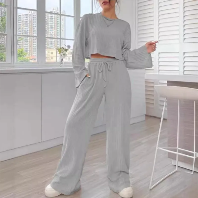 Осенне-зимняя женская одежда новая мода повседневная домашняя на шнуровке