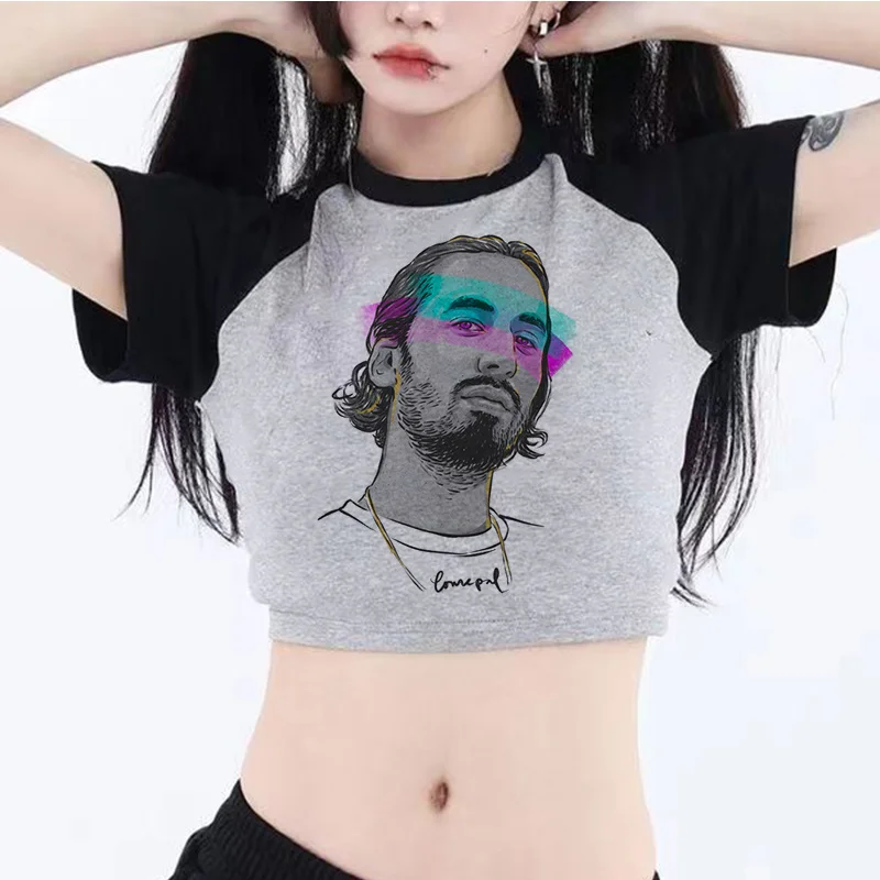 Уличная одежда lomобеспечения хиппи винтажный кроп-топ для девушек корейская мода