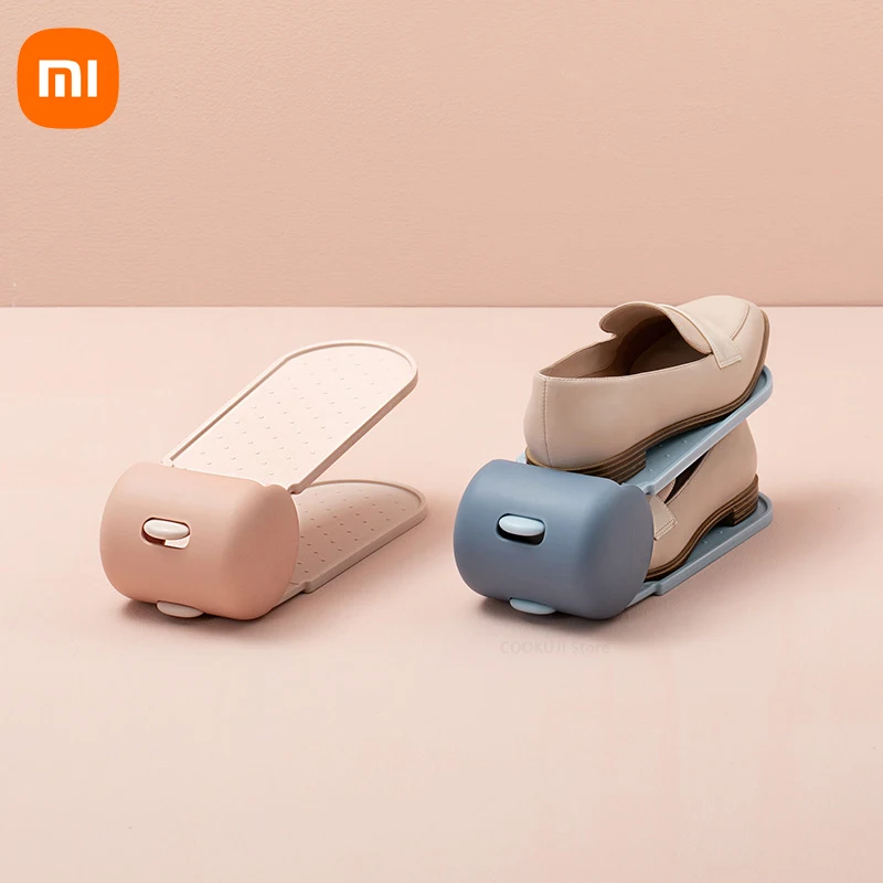 

Xiaomi New Durable Adjustable Shoe Organizer Footwear Support Slot Space Saving Cabinet Closet Stand Shoes Storage Rack Shoebox
