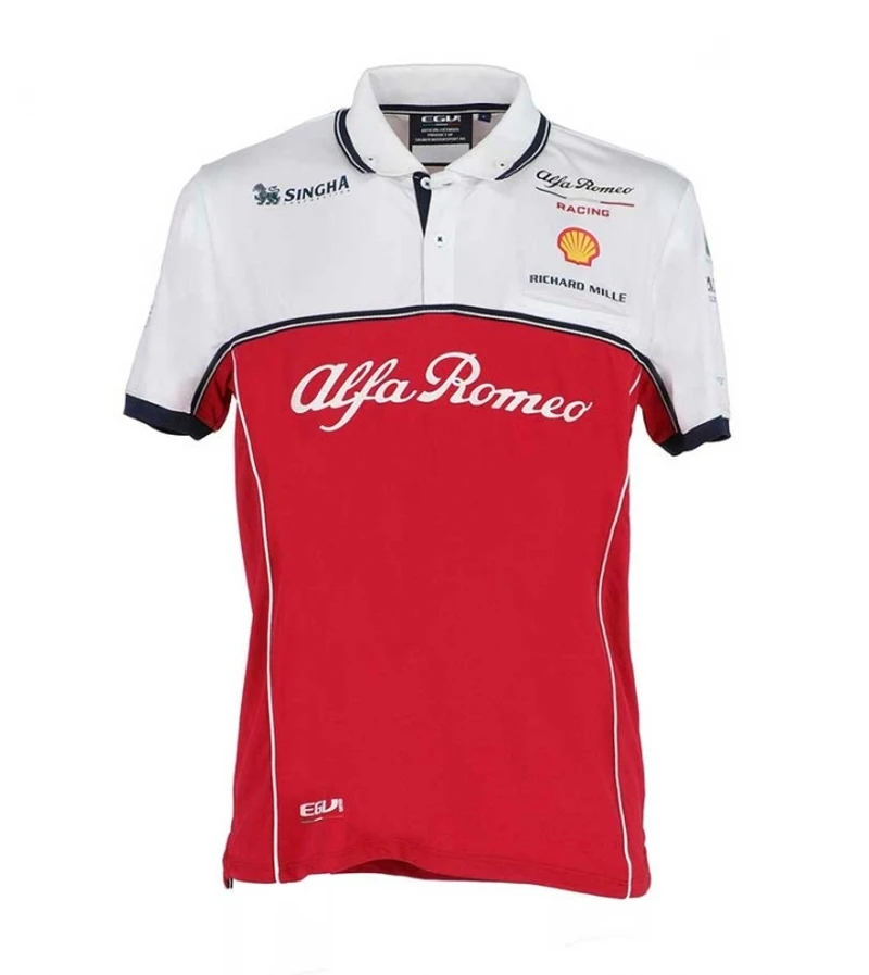 

For Alfa Romeo Red T-shirt Brand Printed Men's Clothes Fashion Harajuku Solid Color Casual Men's Pullover POLO Shirt Do Not Fade