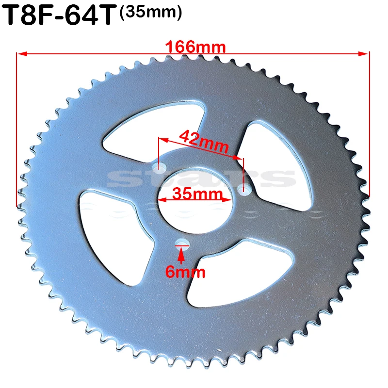 

T8F 64T /29mm/35mm inner Dia Sprocket Mini Moto ATV Quad Dirt Pit Pocket Bike Cross 47cc 49cc engine Accessories