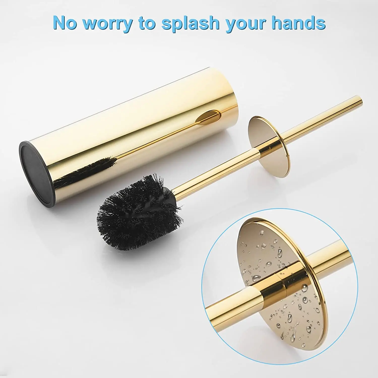304 нержавеющая сталь туалетная щетка золотой держатель для ванной чистки