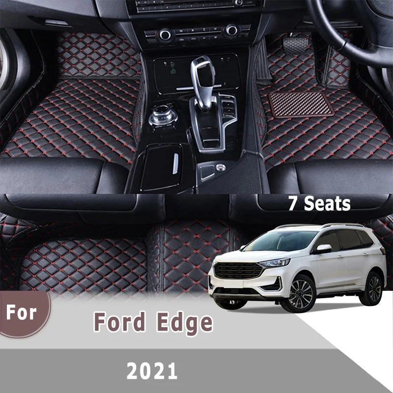 

Автомобильные коврики RHD для Ford Edge 2021 (7 мест), коврики из искусственной кожи, автомобильные аксессуары, коврики для стайлинга, коврики для ног