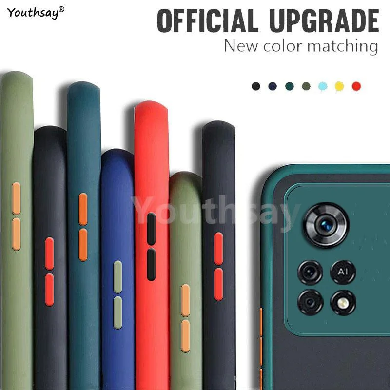 Чехол для Poco X4 Pro 5G M4 X3 NFC Coque Fundas матовый полупрозрачный бампер телефона из ПК