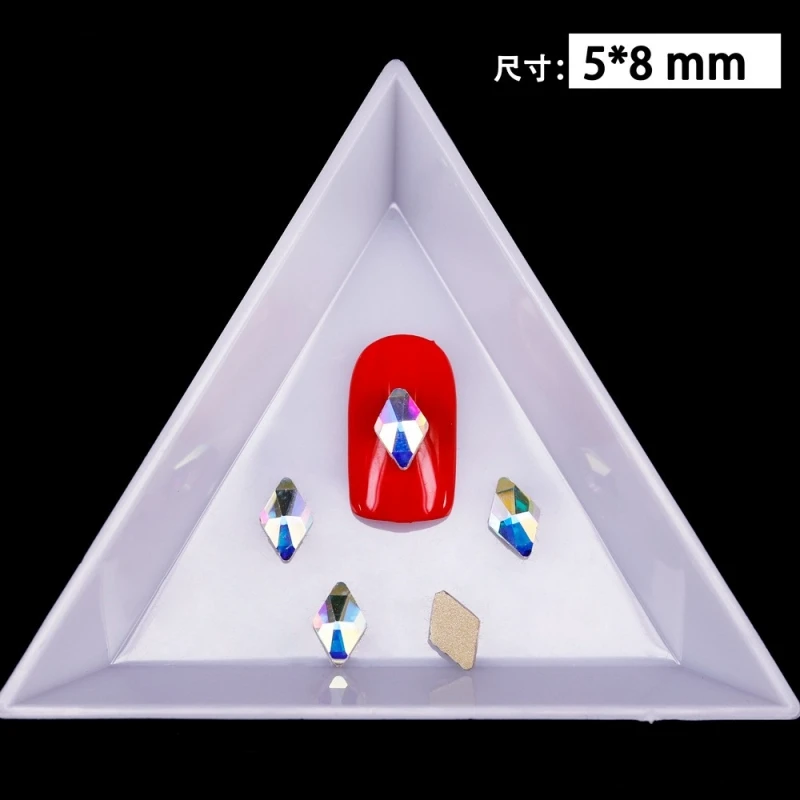 Классический дизайн ногтей 6*10 мм разные секции Ромб бутик плоское основание