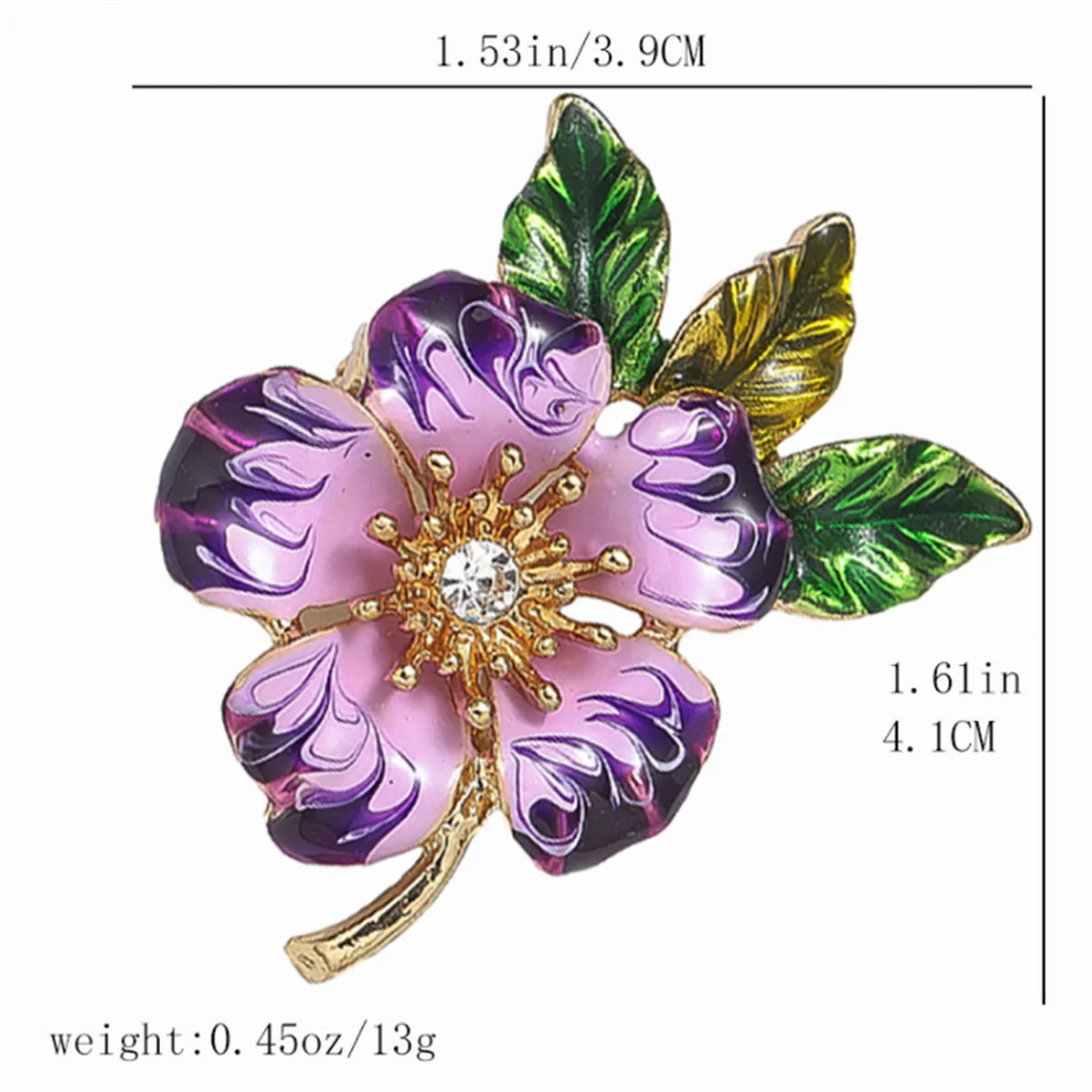 Эмалированные броши в форме цветка Rinhoo