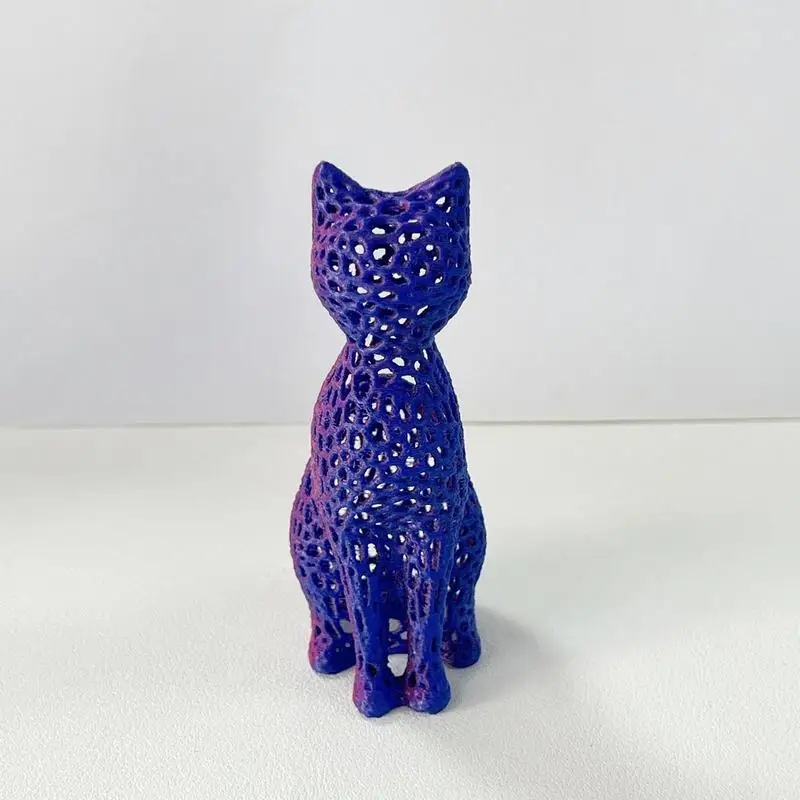 Фигурки кошек красочная полая резьба статуя кошки аксессуары для стола