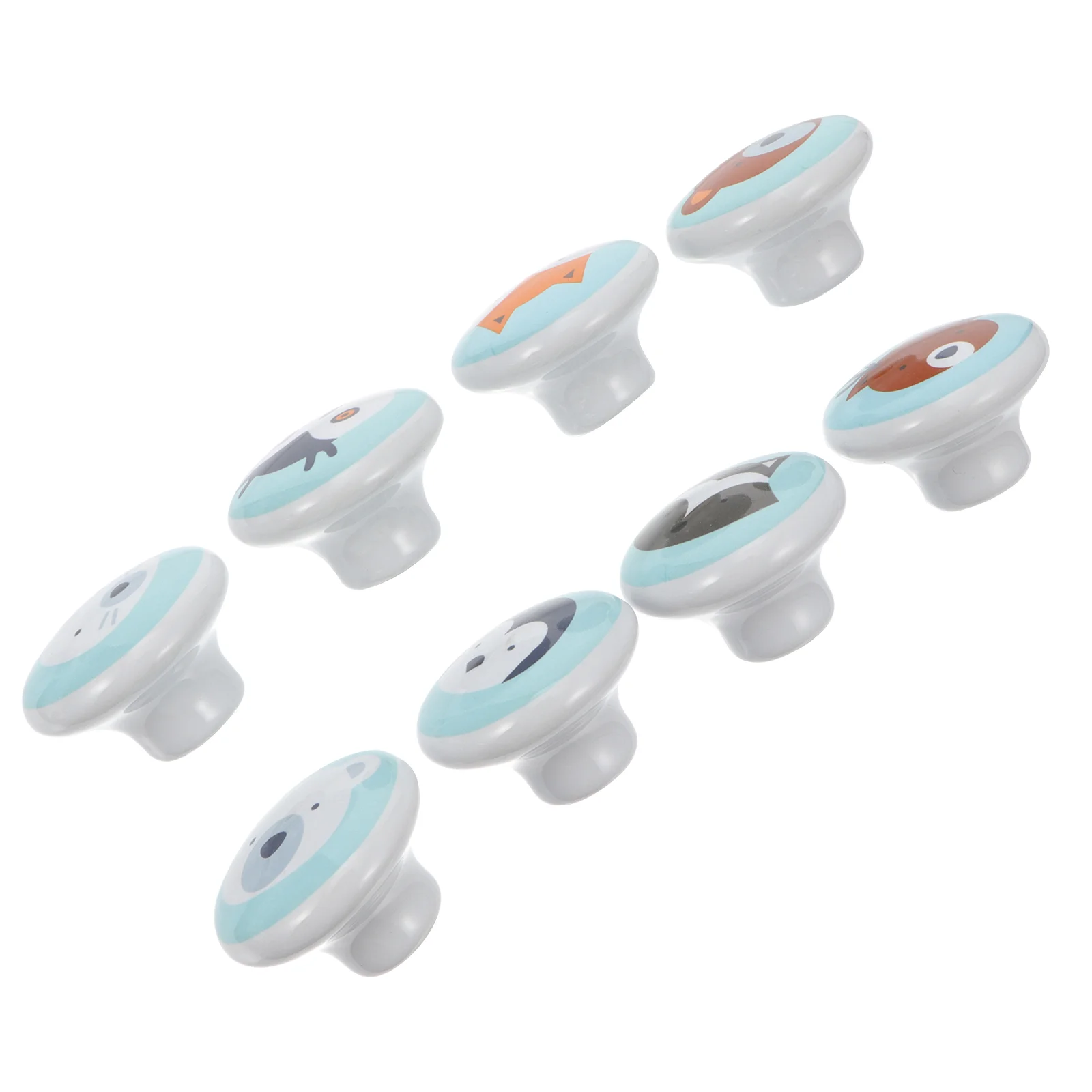 

8pcs Drawer Handles Round Door Knobs Ceramic Knobs Ceramic Cupboard Knobs Vintage Ceramic Knobs Cartoon Furniture