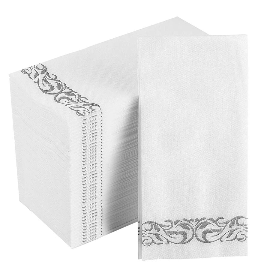 

25pcs Disposable Dinner Napkins Paper Soft Linen-Feel Paper Guest Towels Durable Disposable Hand Towels for Bathroom Parties