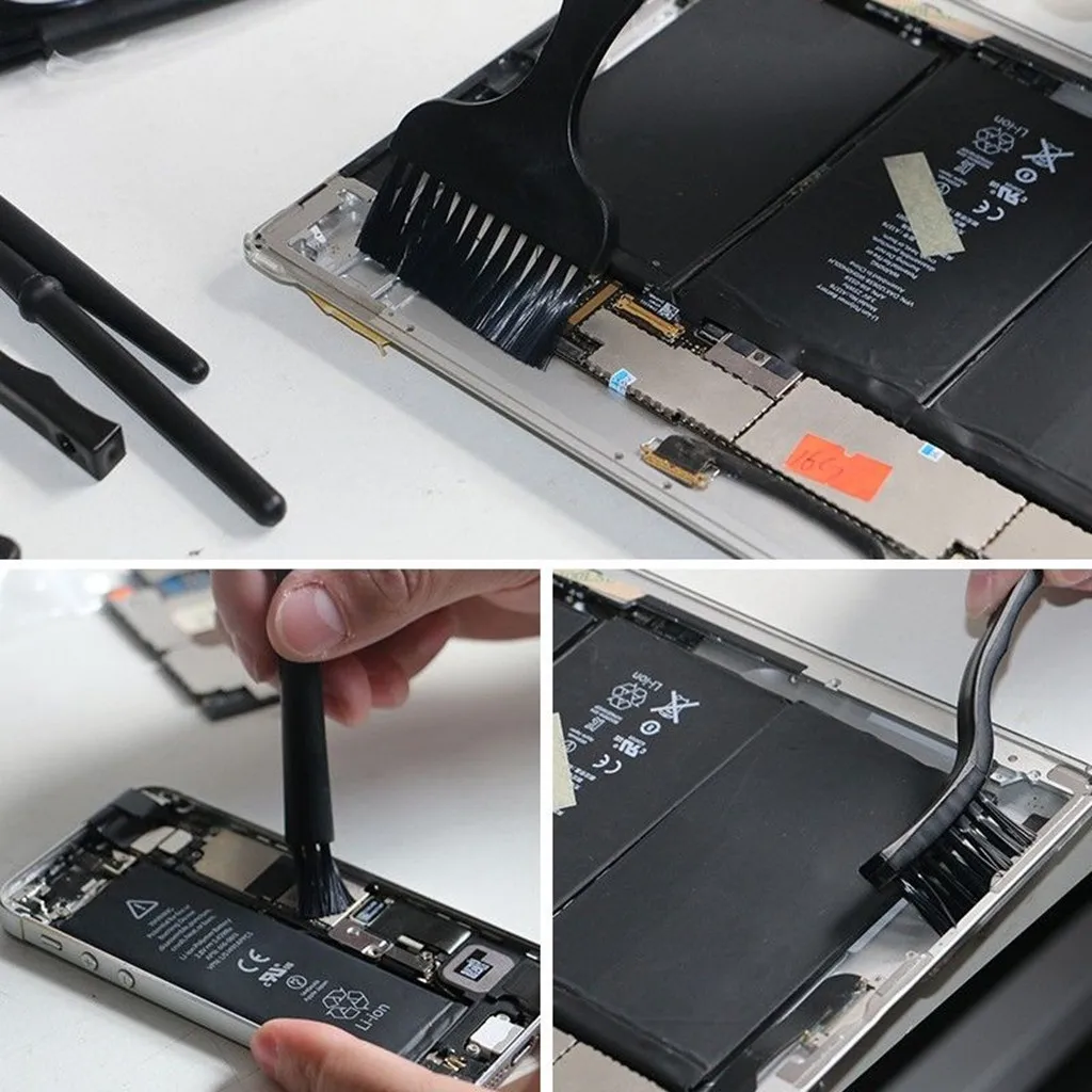 8 шт./компл. портативная пластиковая ручка анти es чистящая щетка набор