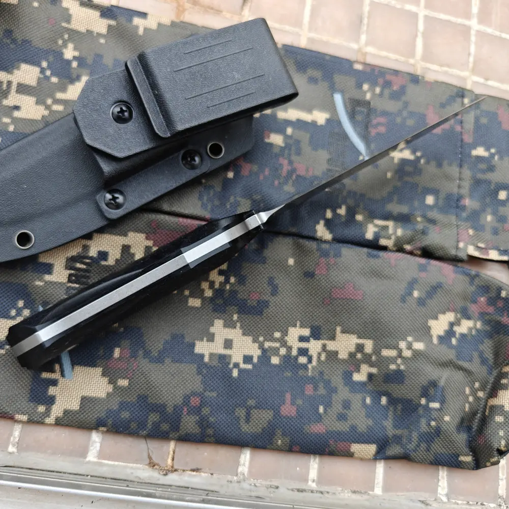 Фото Нож DICORIA 2026 BlackGlory с фиксированным клинком из стали DC53 (60 HRC), рукоять G10, для кемпинга, туризма, активного отдыха, кухни, EDC, выживания №3
