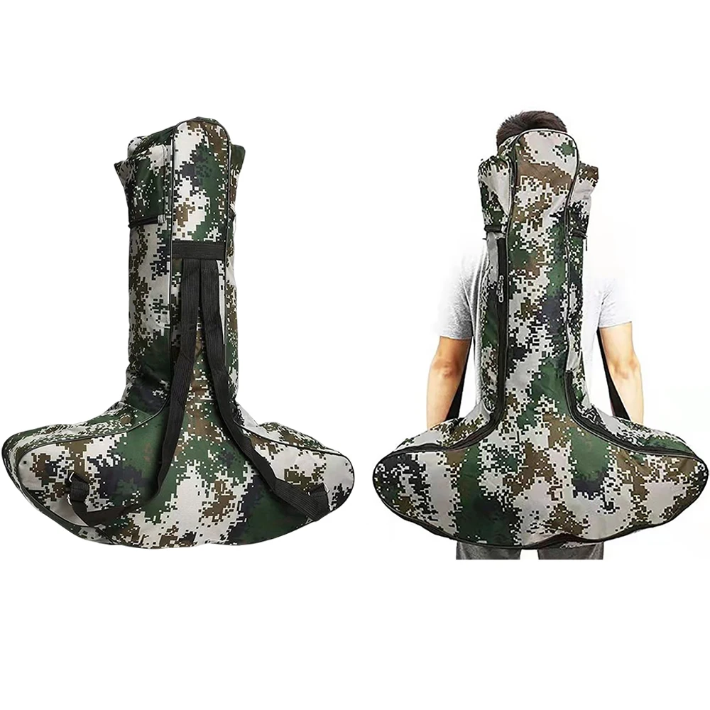 Archery Camouflage Crossbow Cover Case Bow Bag T-shape Storage Bag Carry Belt Shoulder Backpack for Hunting Shooting Accessory