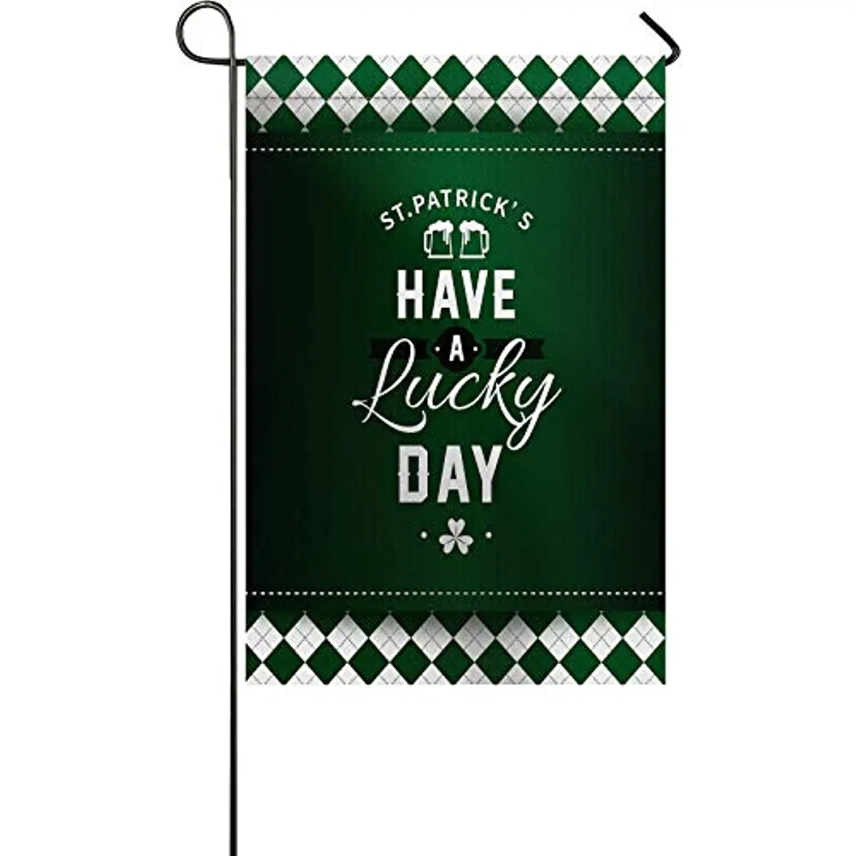 

12x18 Inch Double Sided Lucky Shamrock St. Patrick's Day Welcome Garden Flags for All Seasons Green Holiday Yard Outdoor