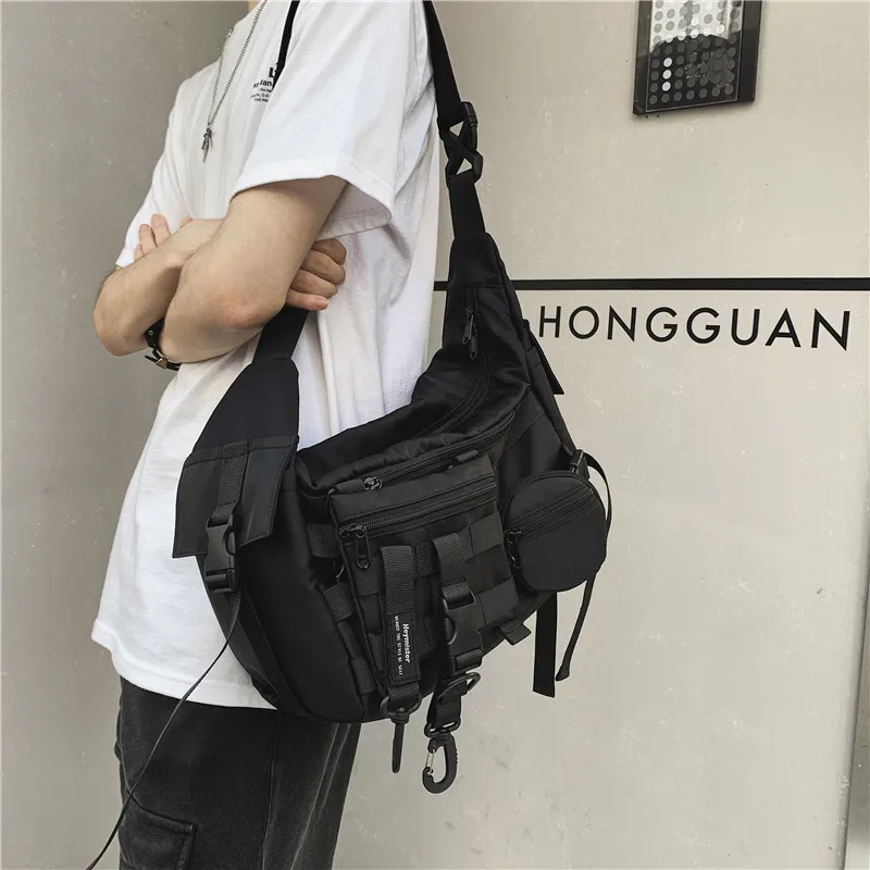 

Men's Capacity Bag. Bag Tide Ins Student Bag Bag Bag Brand Shoulder Diagonal Tooling Large Shoulder Messenger Japanese