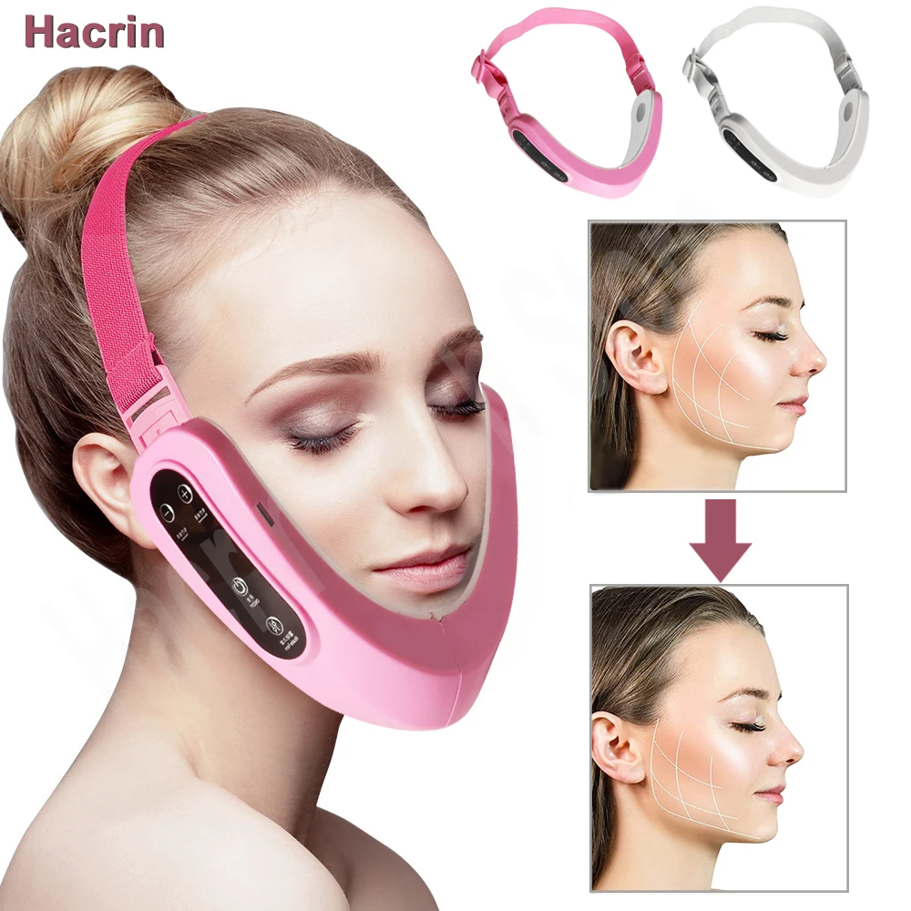 

Lifting Facial Massager Double Chin Face Slimmer Vibration Lift Up Belt V Shape Tightening Reducer Red Blue LED Photon Therapy