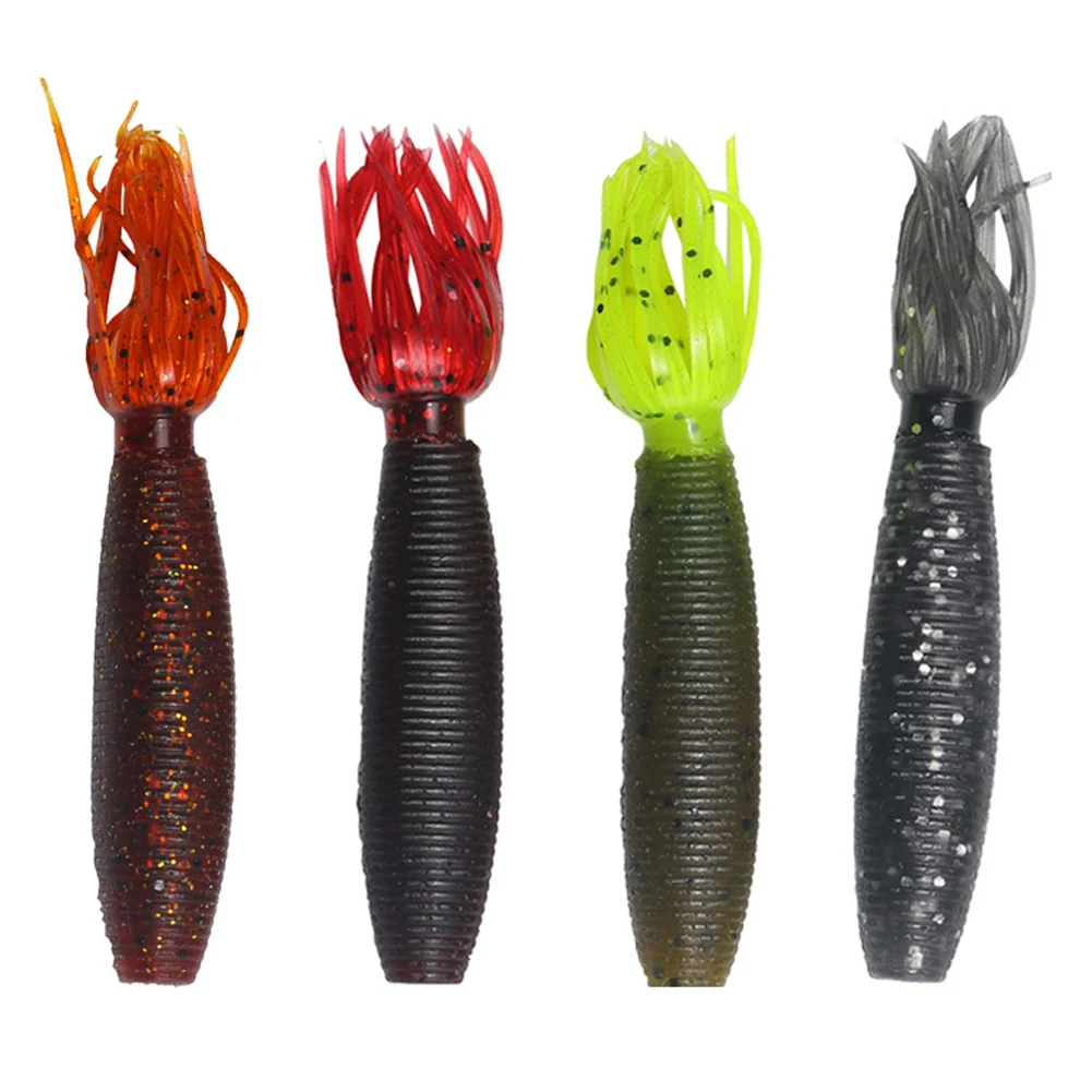 

5pcs 9cm/10g Fishing Soft Baits Beard Lure Decoy Fake Bait Dropped And Sank Bait Carp Fishing Bass Lure Isca Artificial PVA