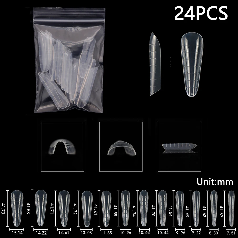 Extension False Nail Tips Acrylic Fake Finger UV Gel Polish Quick Building Mold Sculpted Full Cover Manicures Tool Set |