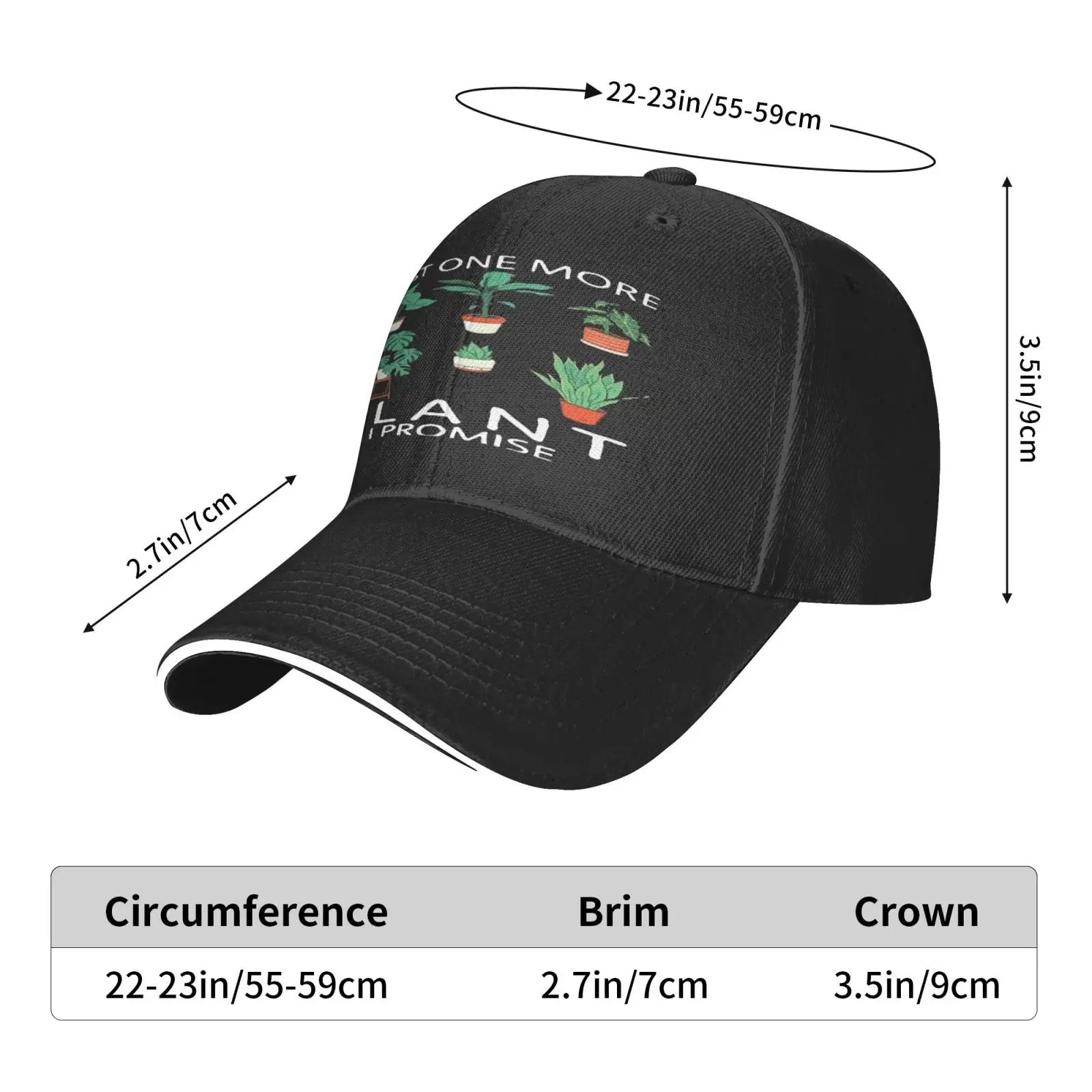 

Just One More Plant I Promise Golf Cap Hats For Men Baseball Caps Man Cap Women Hat