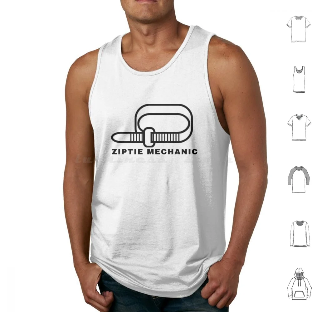 

Ziptie Mechanic Tank Tops Print Cotton Ziptie Zip Tie Mechanic Enduro Mtb Bike Mountain Bike Downhill Ride Motocross
