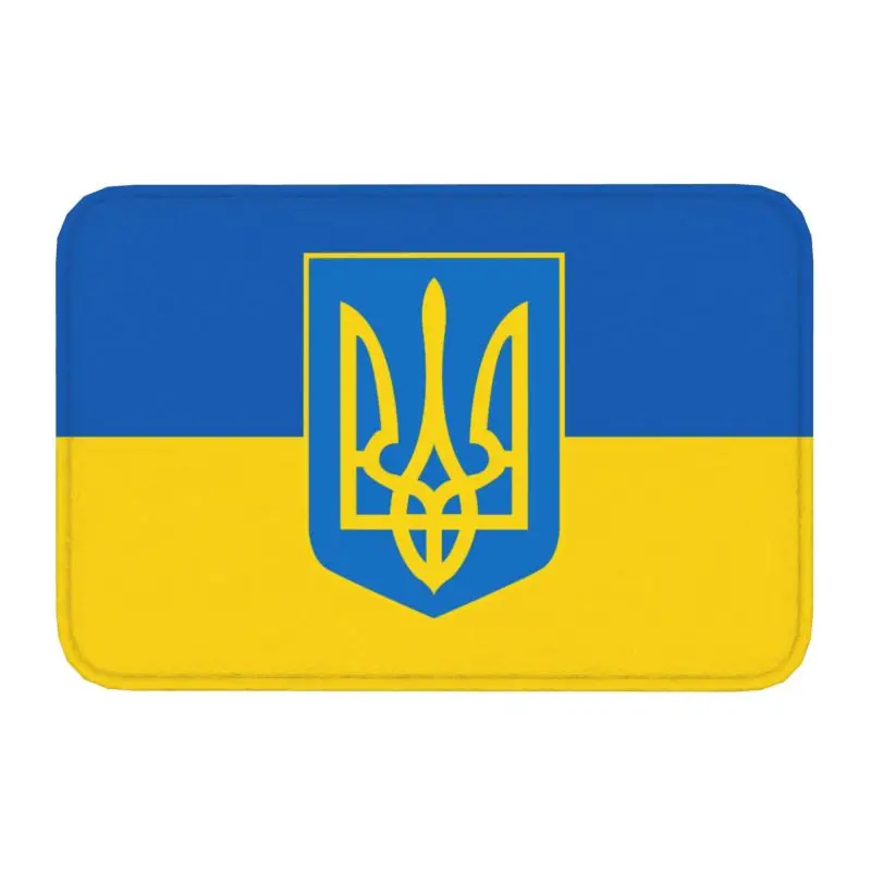 

Коврик с флагом Украины, Противоскользящий коврик с эмблемой Украины, для ванной, кухни, гаража, гостиной, входной коврик, 40 х60 см