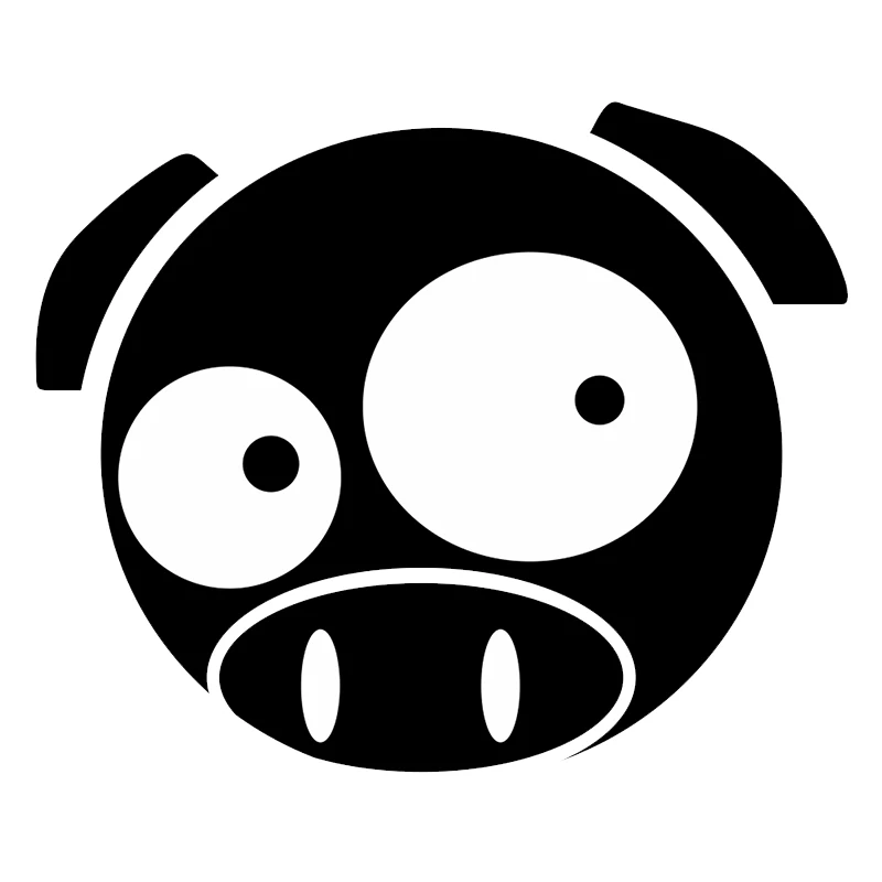 

Cute Pig Head Car Sticker Funny Cartoon Animal Car Decal